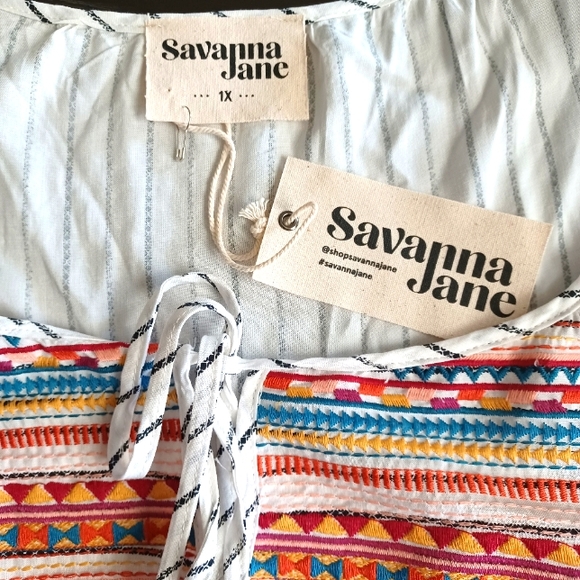 Savanna Jane Mixed Media Print Tunic - Picture 8 of 9